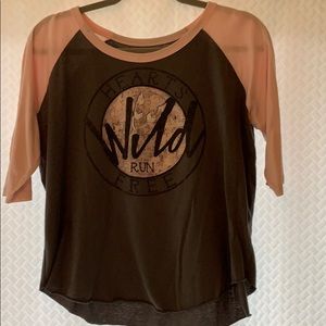 3/4 length baseball tee